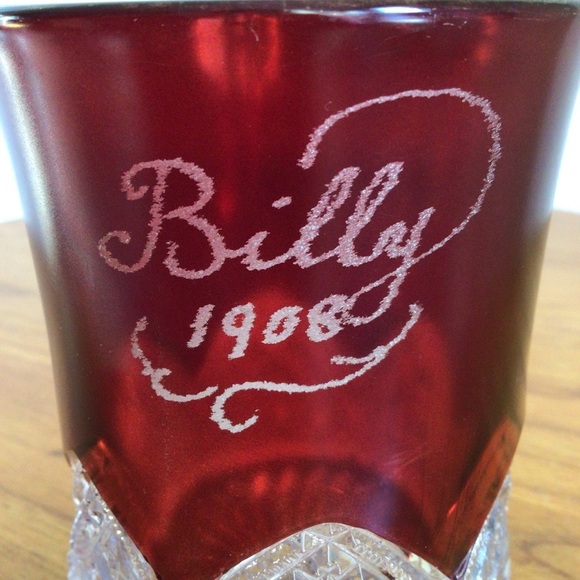 Antique 1908 Ruby Red Flash Glass - Picture 7 of 10